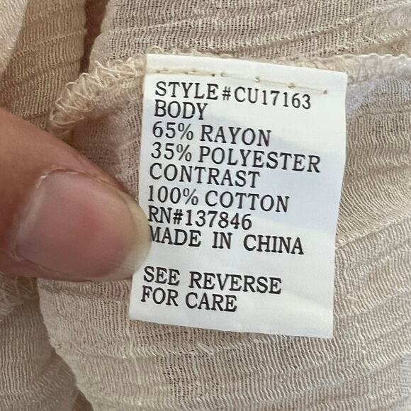 Kontrol Contemporary Vest Womens Open Front Top Size M Granny Square Trim - Picture 8 of 10